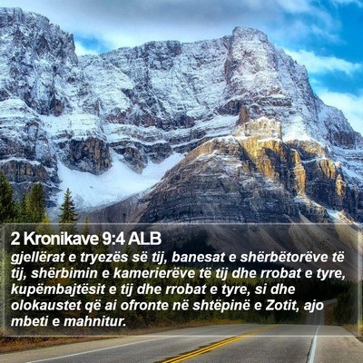 2 Kronikave 9:4 ALB Bible Verse Image