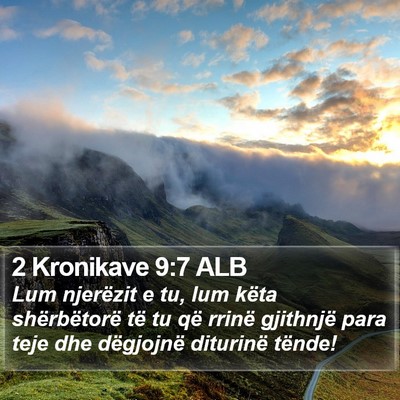 2 Kronikave 9:7 ALB Bible Verse Image
