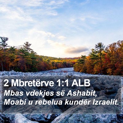 2 Mbretërve 1:1 ALB Bible Verse Image