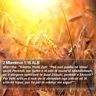 2 Mbretërve 1:16 ALB Bible Verse Image