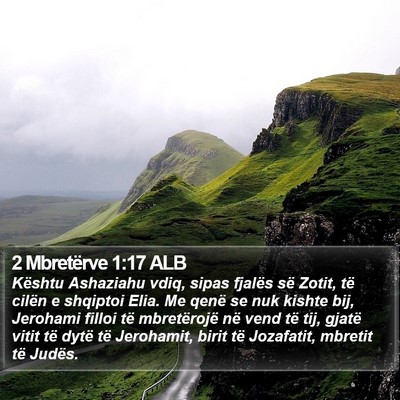2 Mbretërve 1:17 ALB Bible Verse Image