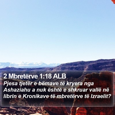 2 Mbretërve 1:18 ALB Bible Verse Image