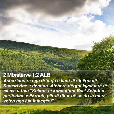 2 Mbretërve 1:2 ALB Bible Verse Image