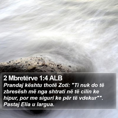 2 Mbretërve 1:4 ALB Bible Verse Image