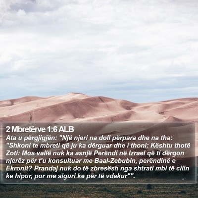 2 Mbretërve 1:6 ALB Bible Verse Image
