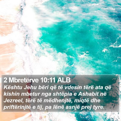 2 Mbretërve 10:11 ALB Bible Verse Image