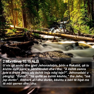 2 Mbretërve 10:15 ALB Bible Verse Image