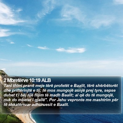 2 Mbretërve 10:19 ALB Bible Verse Image
