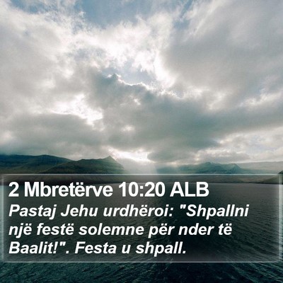 2 Mbretërve 10:20 ALB Bible Verse Image