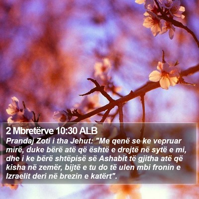 2 Mbretërve 10:30 ALB Bible Verse Image