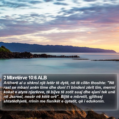 2 Mbretërve 10:6 ALB Bible Verse Image