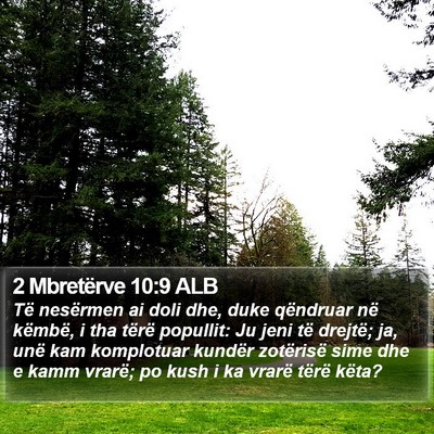 2 Mbretërve 10:9 ALB Bible Verse Image