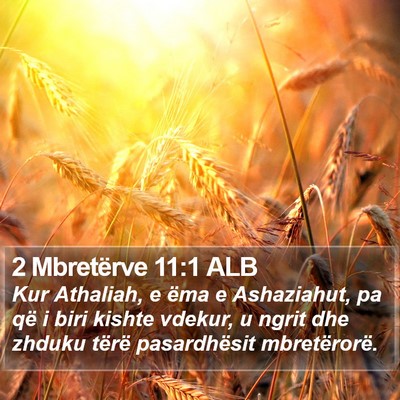 2 Mbretërve 11:1 ALB Bible Verse Image