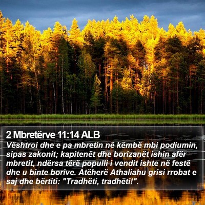 2 Mbretërve 11:14 ALB Bible Verse Image