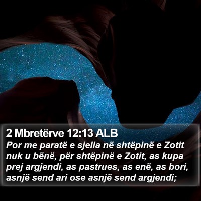 2 Mbretërve 12:13 ALB Bible Verse Image