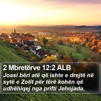 2 Mbretërve 12:2 ALB Bible Verse Image