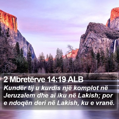 2 Mbretërve 14:19 ALB Bible Verse Image