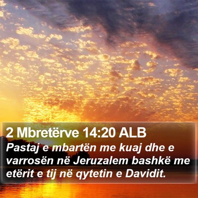 2 Mbretërve 14:20 ALB Bible Verse Image