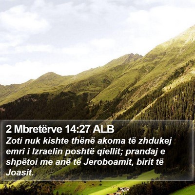 2 Mbretërve 14:27 ALB Bible Verse Image
