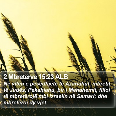 2 Mbretërve 15:23 ALB Bible Verse Image