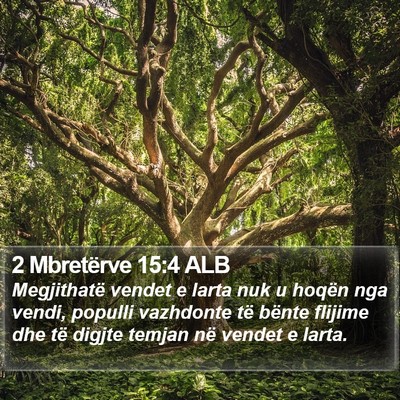 2 Mbretërve 15:4 ALB Bible Verse Image