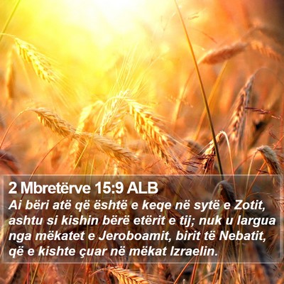 2 Mbretërve 15:9 ALB Bible Verse Image