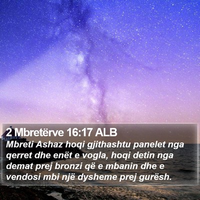 2 Mbretërve 16:17 ALB Bible Verse Image