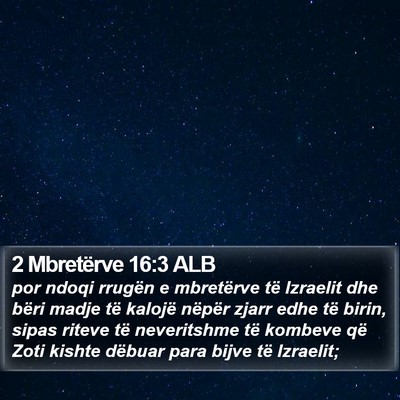 2 Mbretërve 16:3 ALB Bible Verse Image