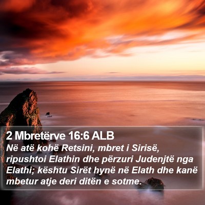 2 Mbretërve 16:6 ALB Bible Verse Image