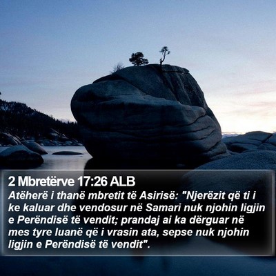 2 Mbretërve 17:26 ALB Bible Verse Image