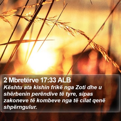 2 Mbretërve 17:33 ALB Bible Verse Image
