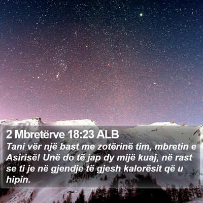 2 Mbretërve 18:23 ALB Bible Verse Image