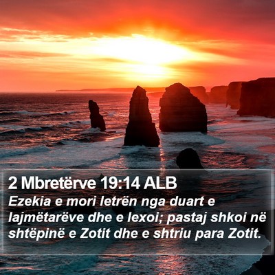 2 Mbretërve 19:14 ALB Bible Verse Image