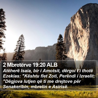 2 Mbretërve 19:20 ALB Bible Verse Image