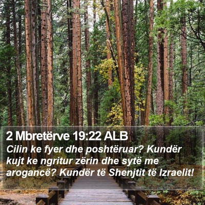 2 Mbretërve 19:22 ALB Bible Verse Image