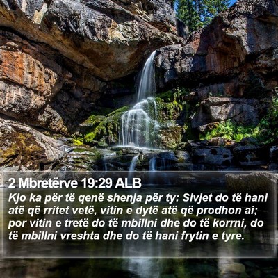 2 Mbretërve 19:29 ALB Bible Verse Image