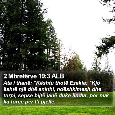 2 Mbretërve 19:3 ALB Bible Verse Image
