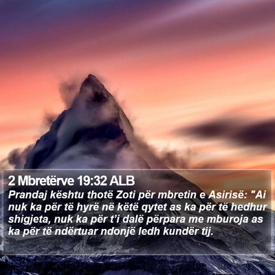 2 Mbretërve 19:32 ALB Bible Verse Image