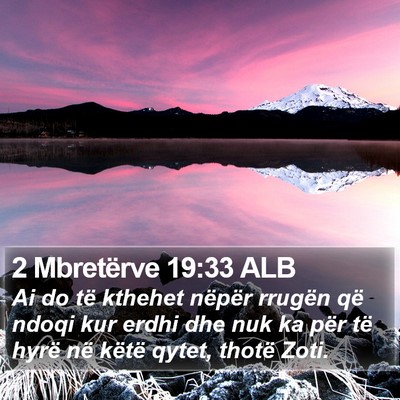 2 Mbretërve 19:33 ALB Bible Verse Image