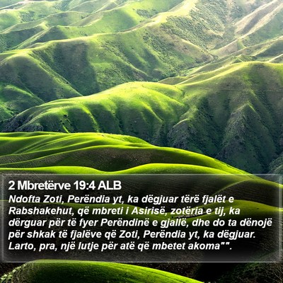 2 Mbretërve 19:4 ALB Bible Verse Image