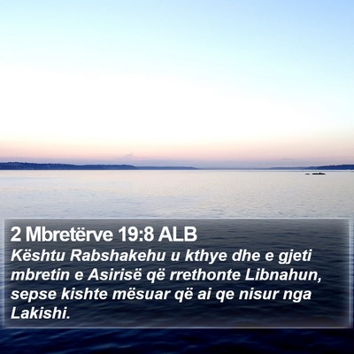 2 Mbretërve 19:8 ALB Bible Verse Image
