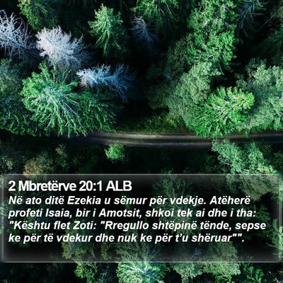 2 Mbretërve 20:1 ALB Bible Verse Image