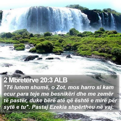 2 Mbretërve 20:3 ALB Bible Verse Image