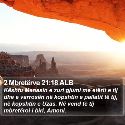 2 Mbretërve 21:18 ALB Bible Verse Image