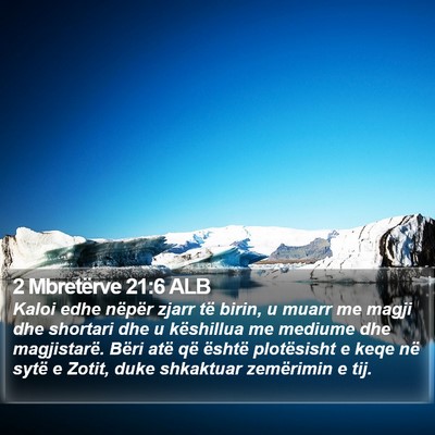 2 Mbretërve 21:6 ALB Bible Verse Image