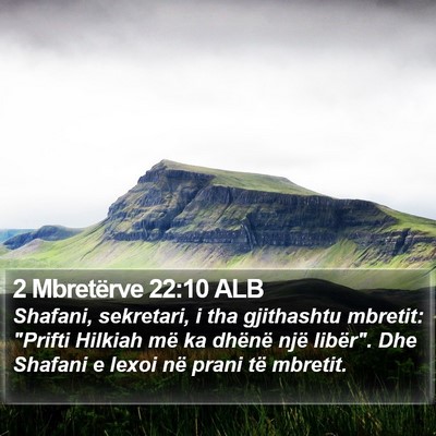 2 Mbretërve 22:10 ALB Bible Verse Image