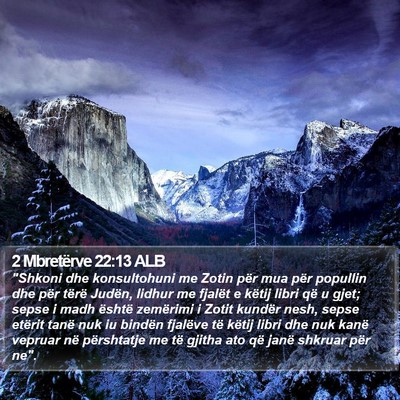 2 Mbretërve 22:13 ALB Bible Verse Image