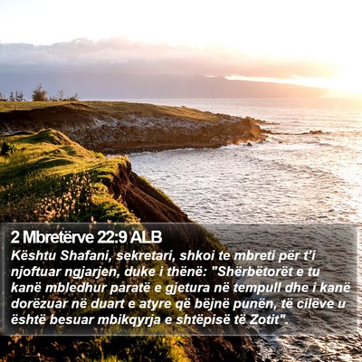 2 Mbretërve 22:9 ALB Bible Verse Image