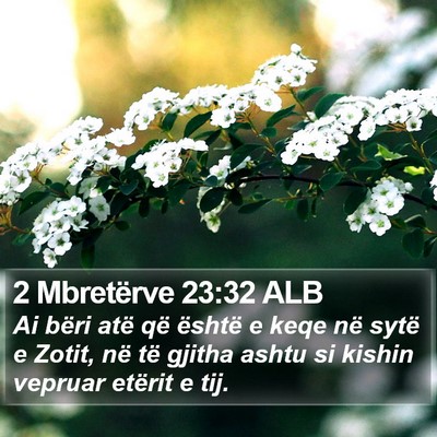 2 Mbretërve 23:32 ALB Bible Verse Image