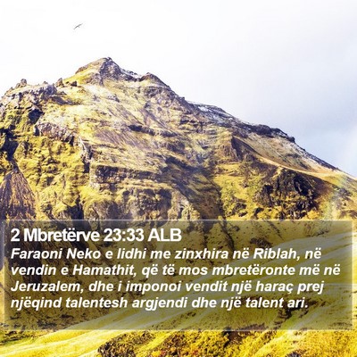 2 Mbretërve 23:33 ALB Bible Verse Image